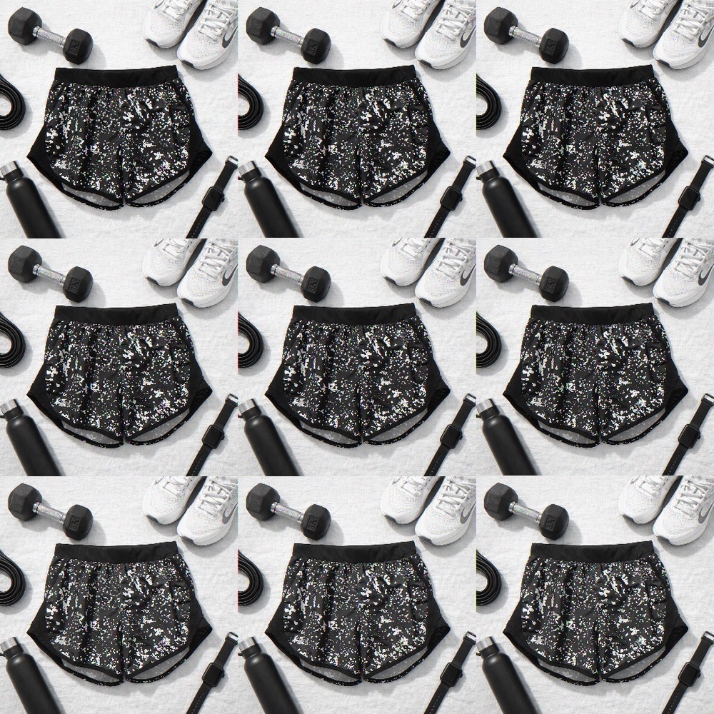 Under Armour Black Splatter Print Running Shorts | Size XS
